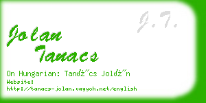 jolan tanacs business card